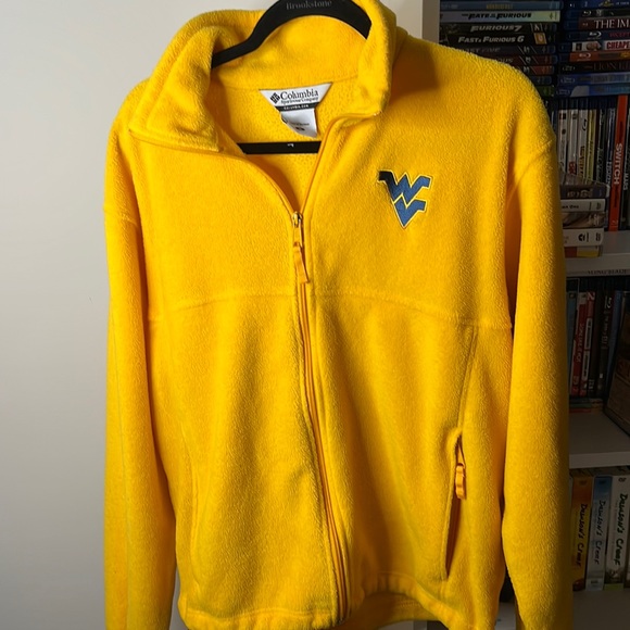Used Medium WVU Columbia Fleece Jacket - Picture 1 of 6